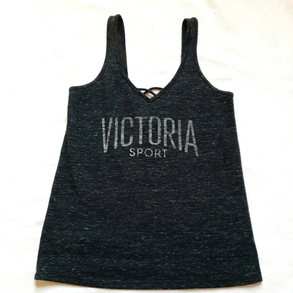 Victoria's Secret Sport Crossback Workout Tank, Grey, XS *READ*